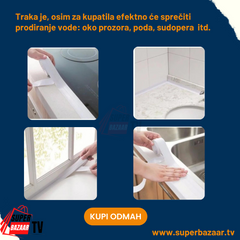 Sanitarna traka za kadu - ugaona