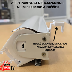Adapteri/kukice za kačenje zebra zavesa sa alu kućištem