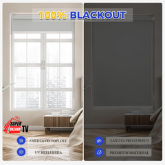 Blackout rolo zavese - Siva