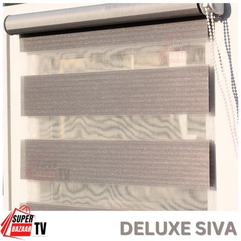 Zebra zavese - DeLuxe Siva